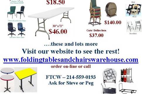 The Mallard Solutions - Folding Tables and Chairs Warehouse - Dare to Compare Challenge.