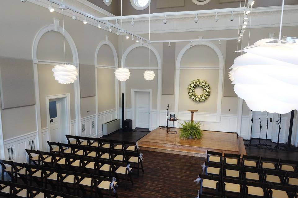 Indoor ceremony space