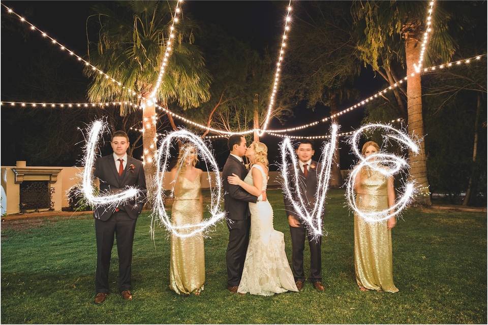 Couple surrounded by love