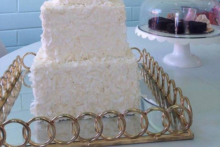 Square Coconut Cream Cake