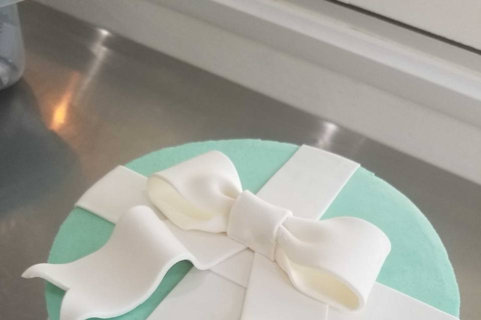 Fondant Engagement Cake