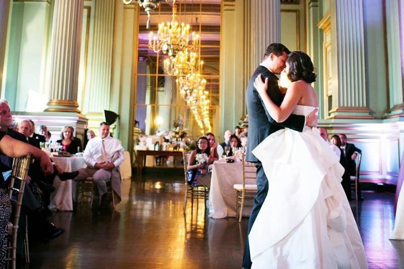 Wedding. Green Room, San Francisco. DJ/MC services and uplighting. August 2012.  Photo: janaeshields.com