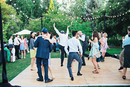 Guests dancing