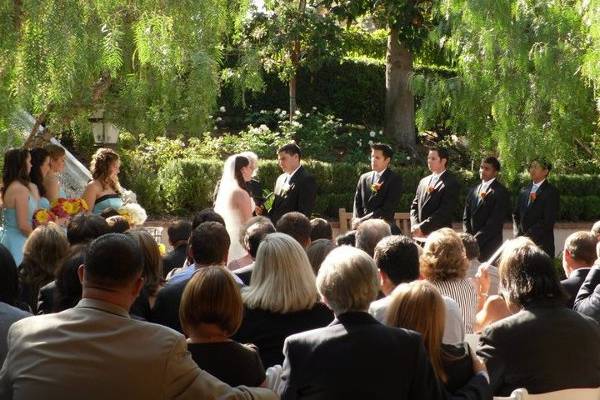 Outdoor wedding ceremony