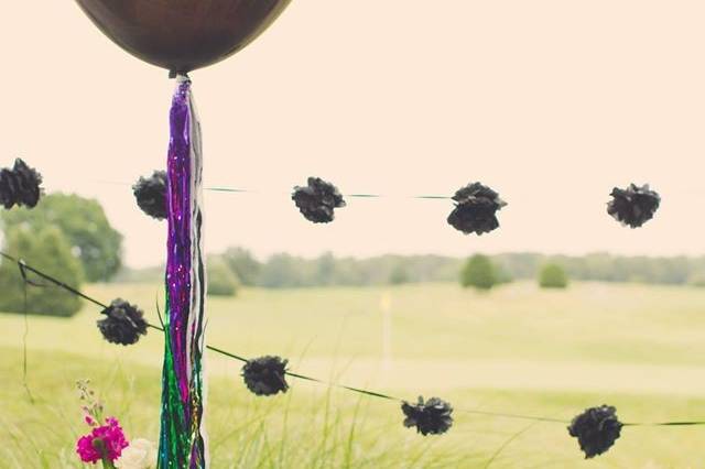 Balloon and cake