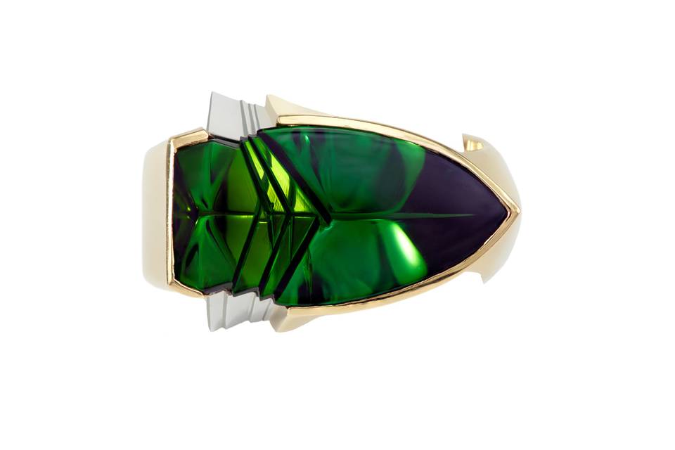 Fancy cut gemstone ring