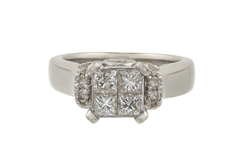 Diamond illusion ring