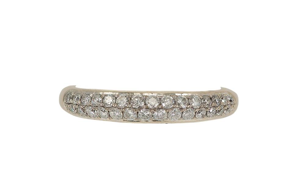 Double row diamond band