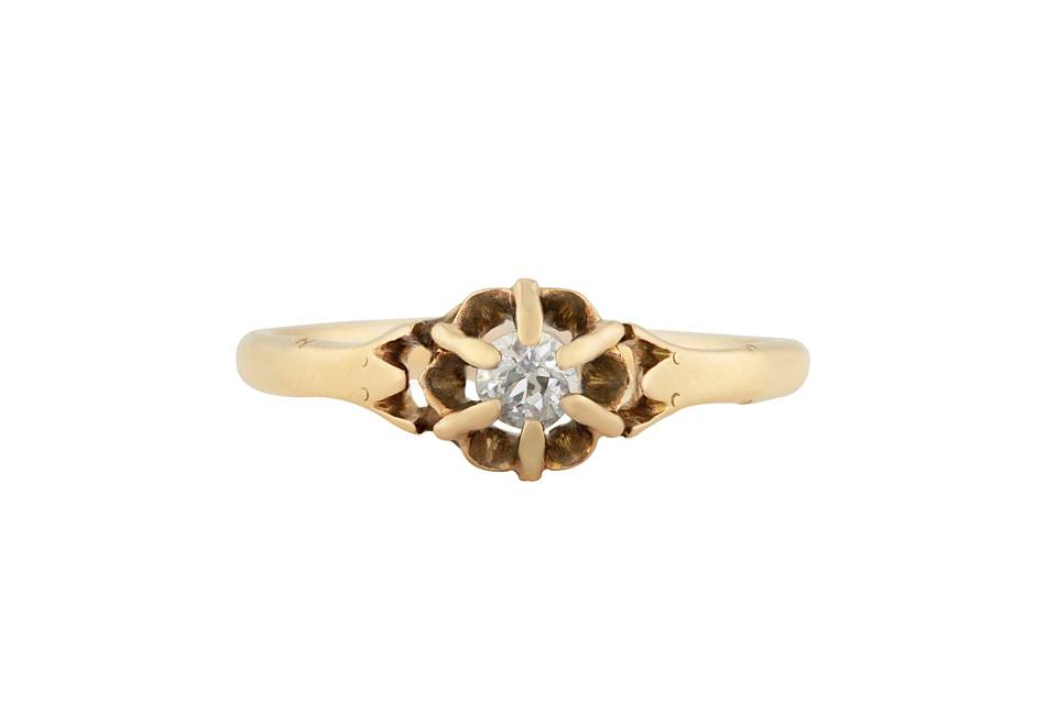 Vintage diamond solitaire ring