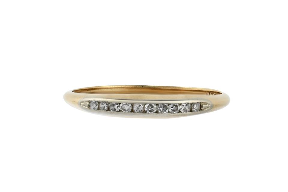 Vintage two tone diamond band