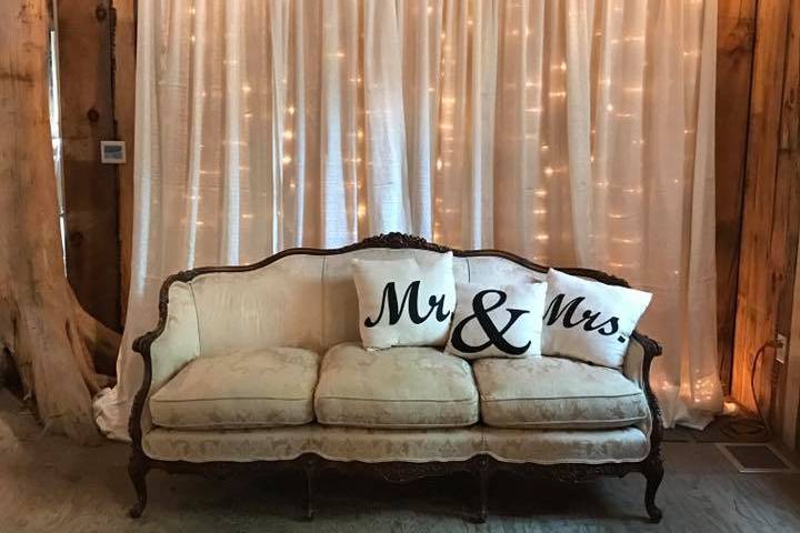 Mr and mrs backdrop