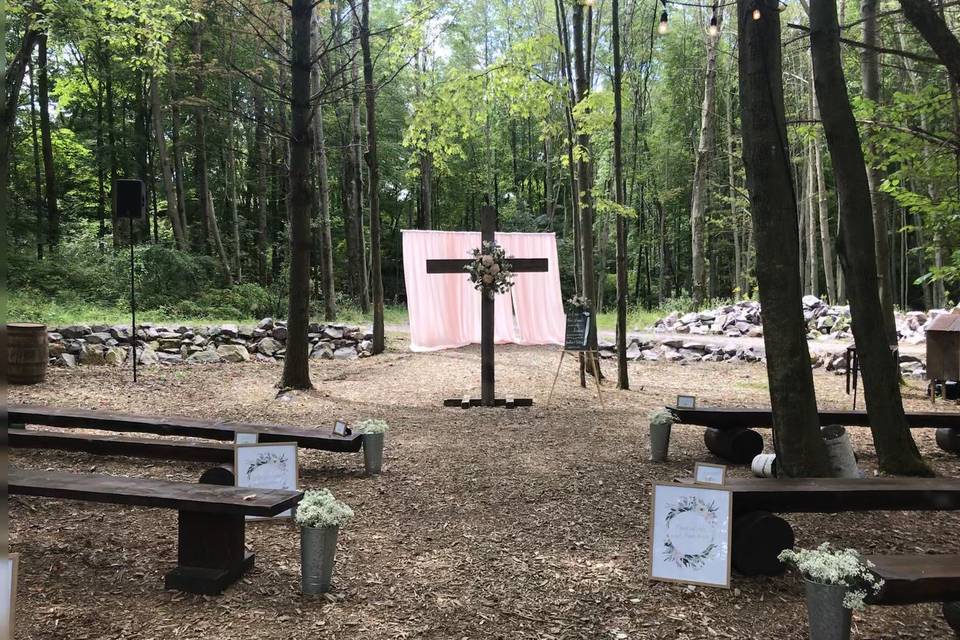 Blush Backdrop Ceremony