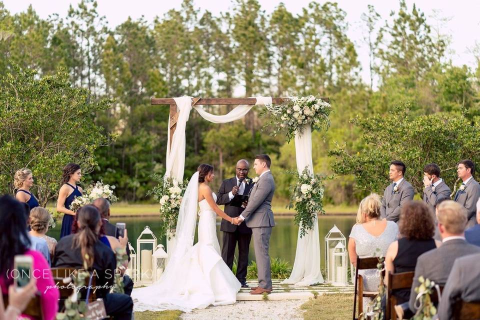 Ceremony at the pond