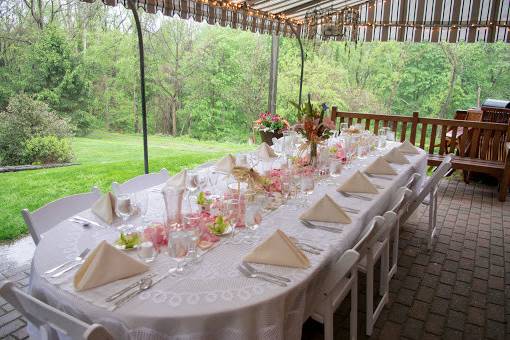 Dining area set-up