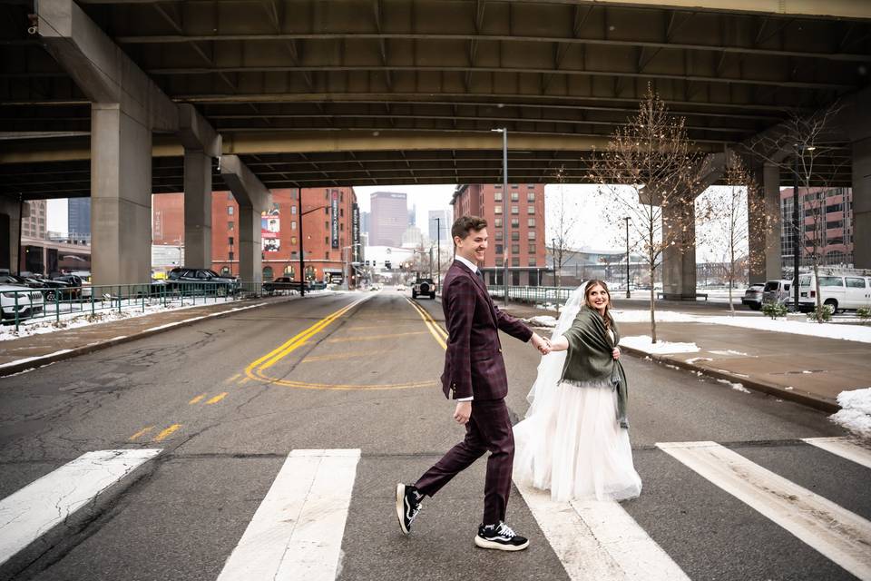 Winter Wedding in the city