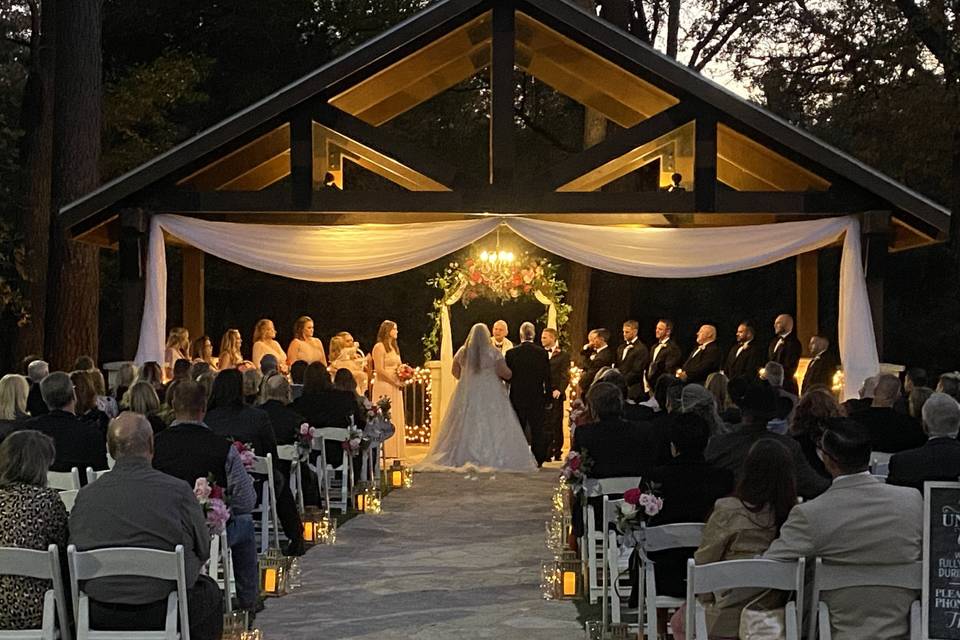 Draping and aisle decor