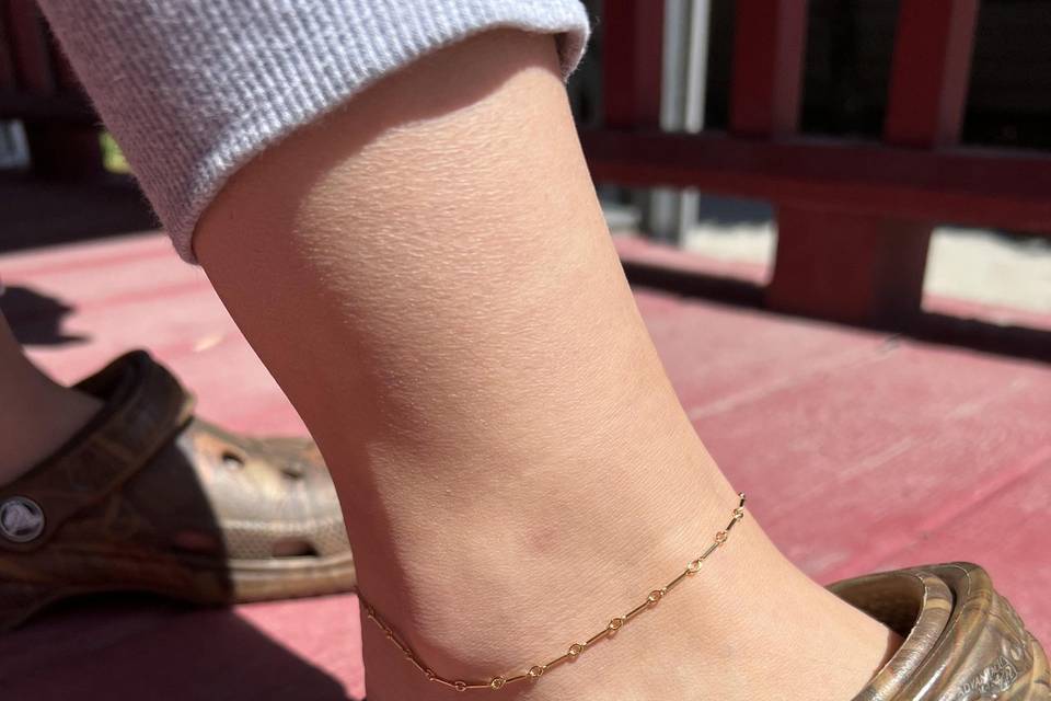 Beautiful gold filled anklet
