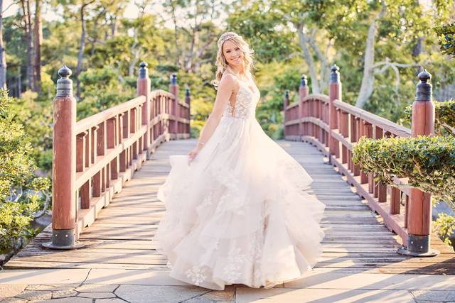 Bridal portraits in garden