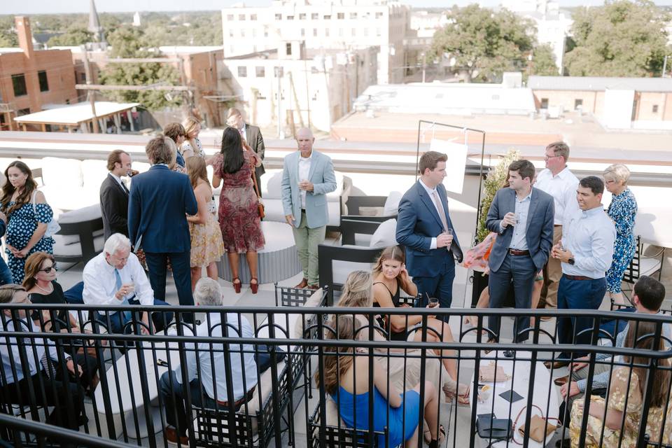 Rooftop cocktail hour