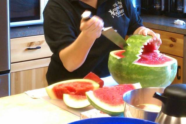 Watermelon carving