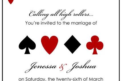 Poker Themed Wedding Invite