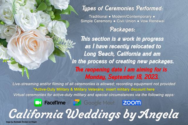 California Weddings by Angela