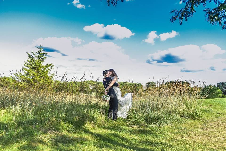 Bride and Groom grasses