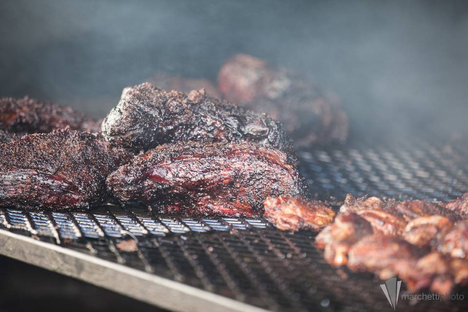 Smoking tri-tip and chicken