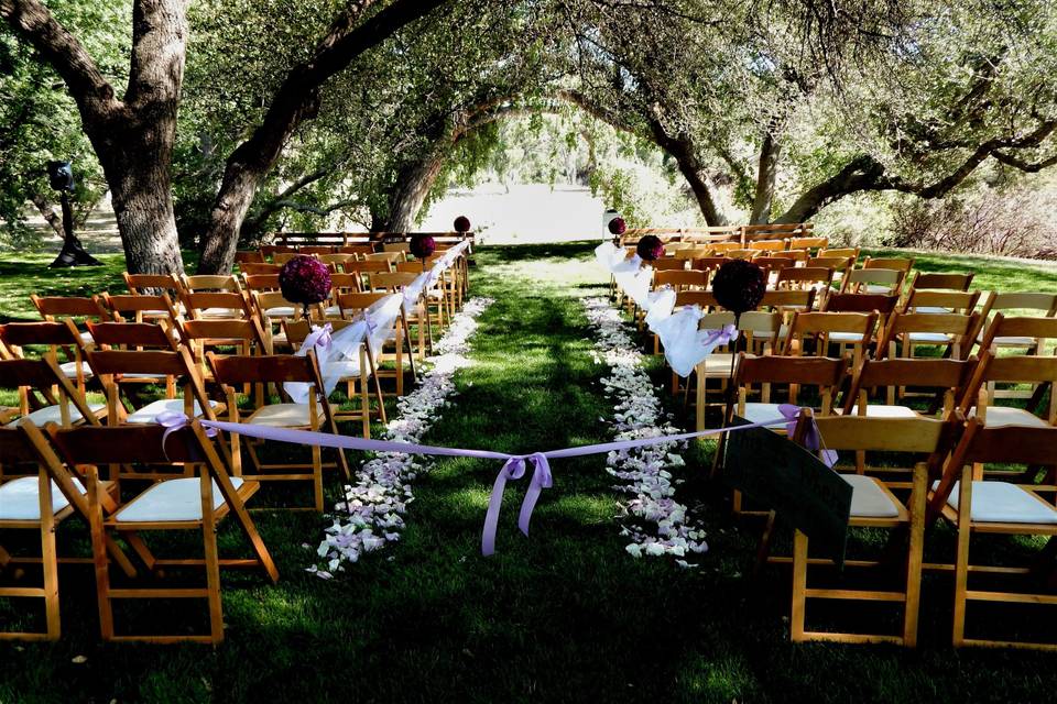 Floral aisle decor