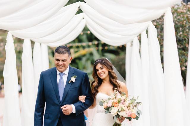 Wedding dress with top blue ribbon