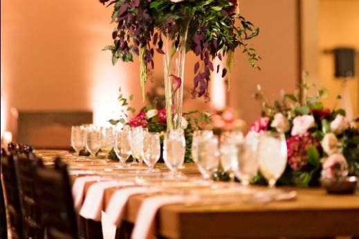Glassware and vase arrangement