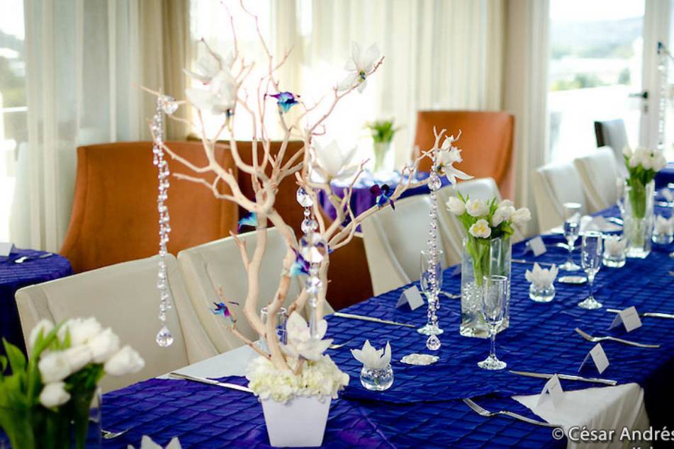 Elegant Wedding Decor at the spectacular Archipielago Restaurant - Ponce, Puerto Rico