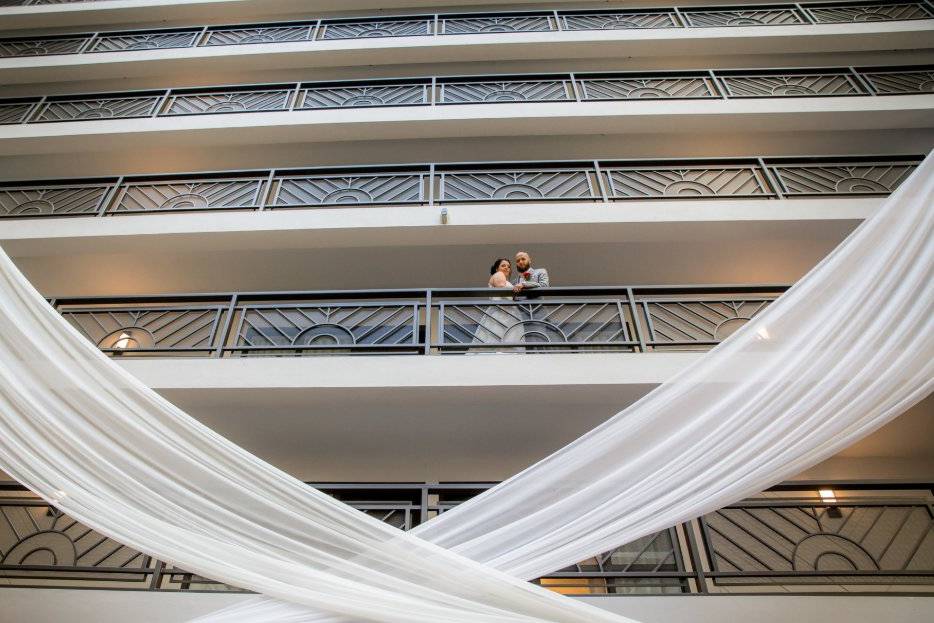 Atrium ceremony draping