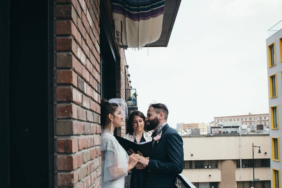 Balcony COVID Wedding