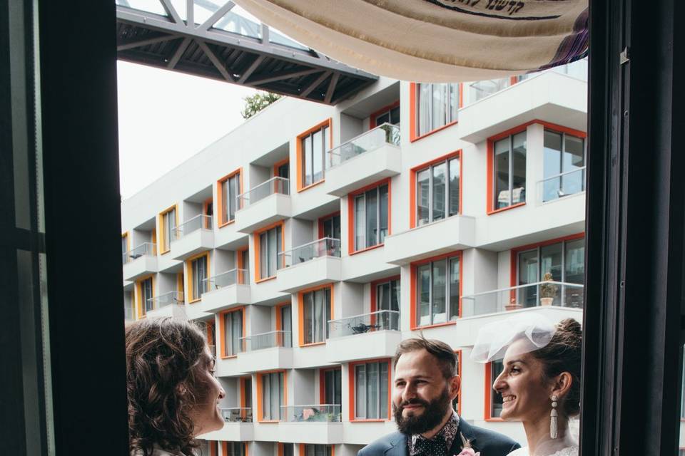 Balcony COVID Wedding