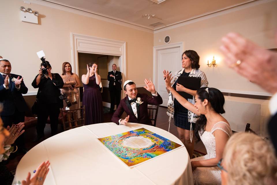 Signing the Ketubah