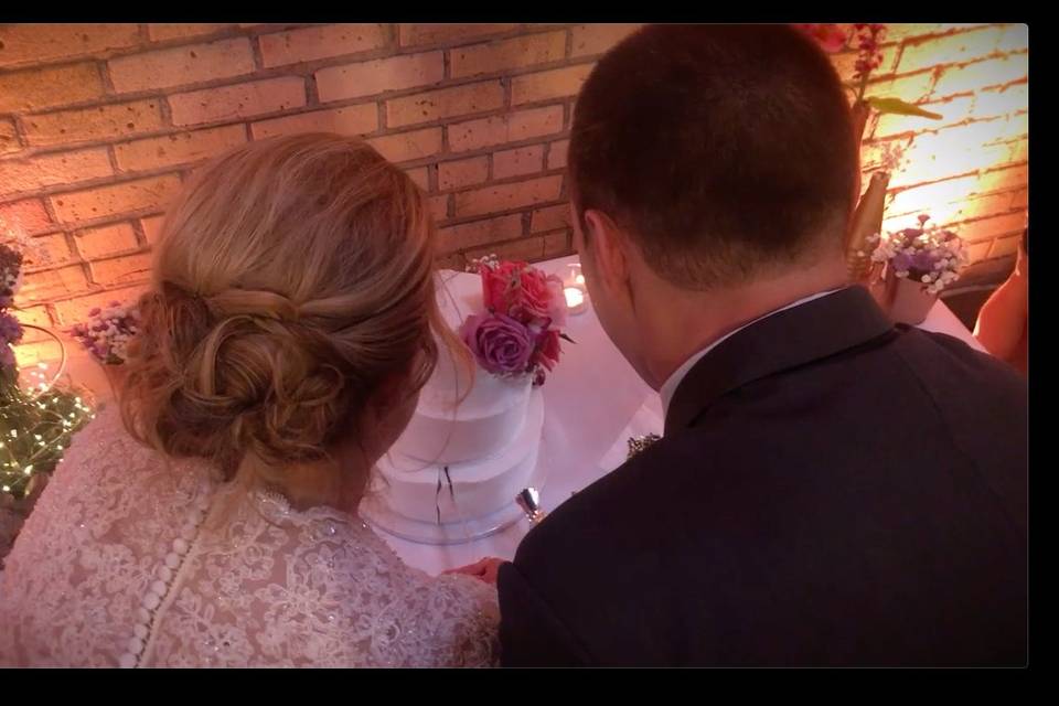 Cutting the cake