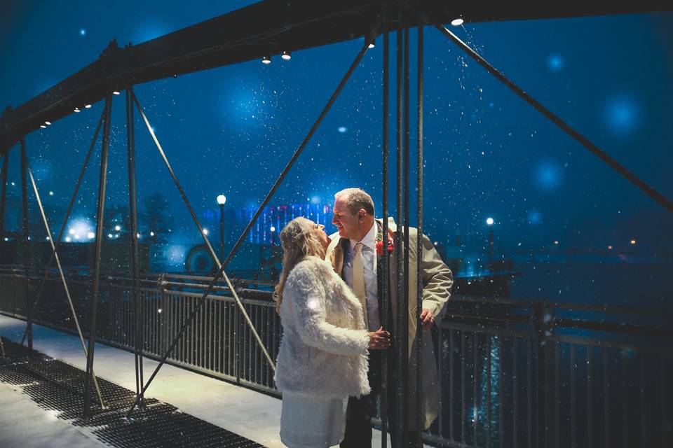 Newlyweds in love