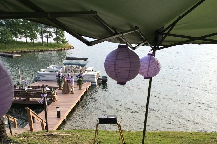 Ceremony on the lake.