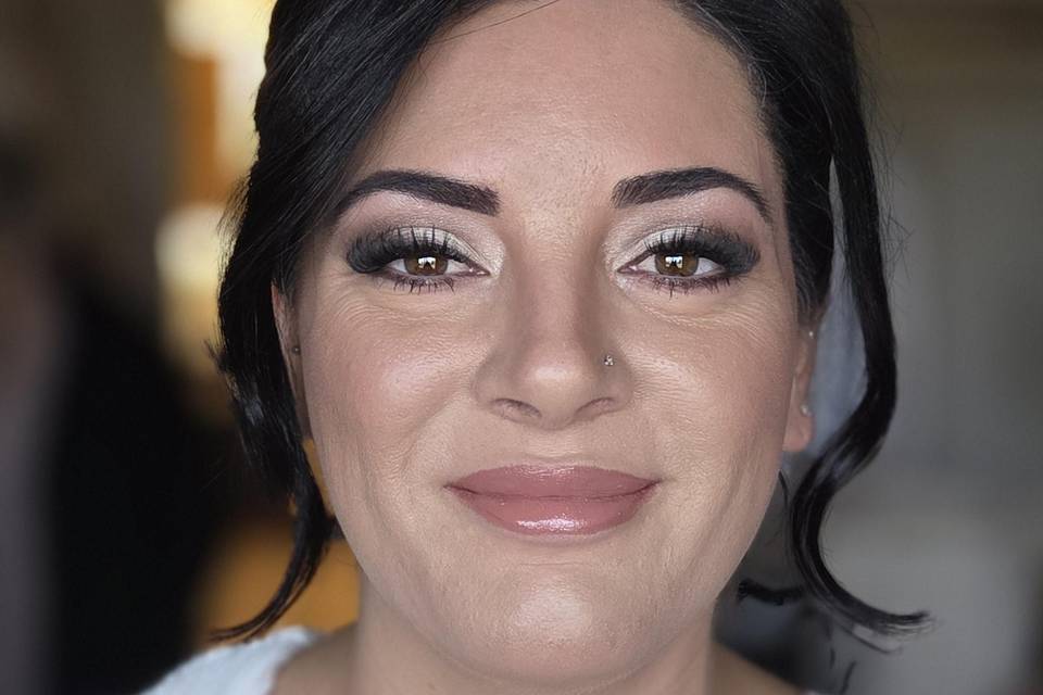 Luxury glam makeup and hair