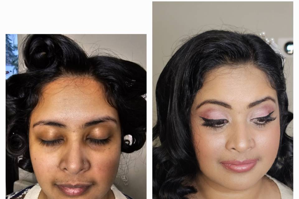 Makeup and hair