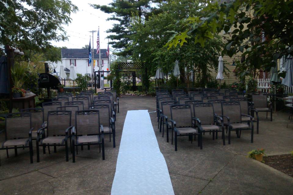 Wedding ceremony setup