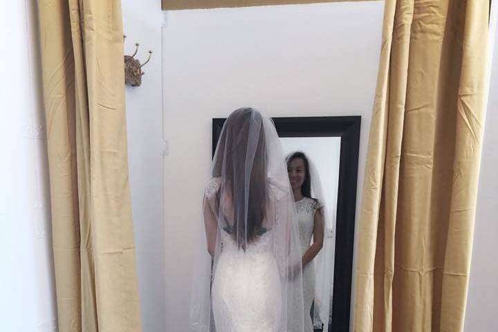 Long haired bride