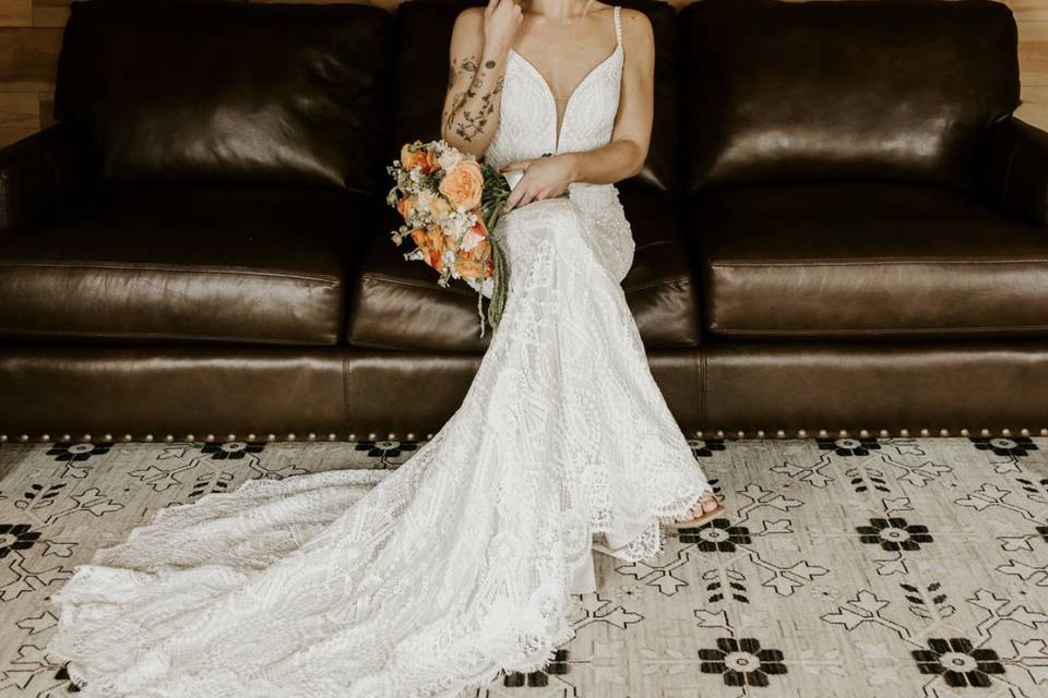 Fitted rustic gown