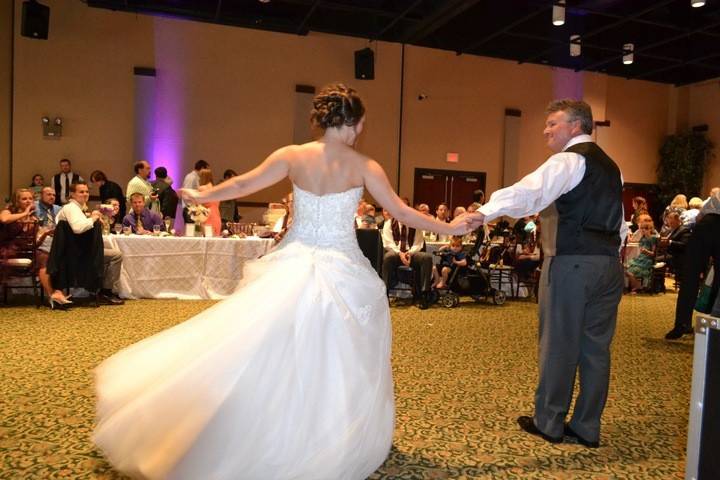 Bride giving a twirl
