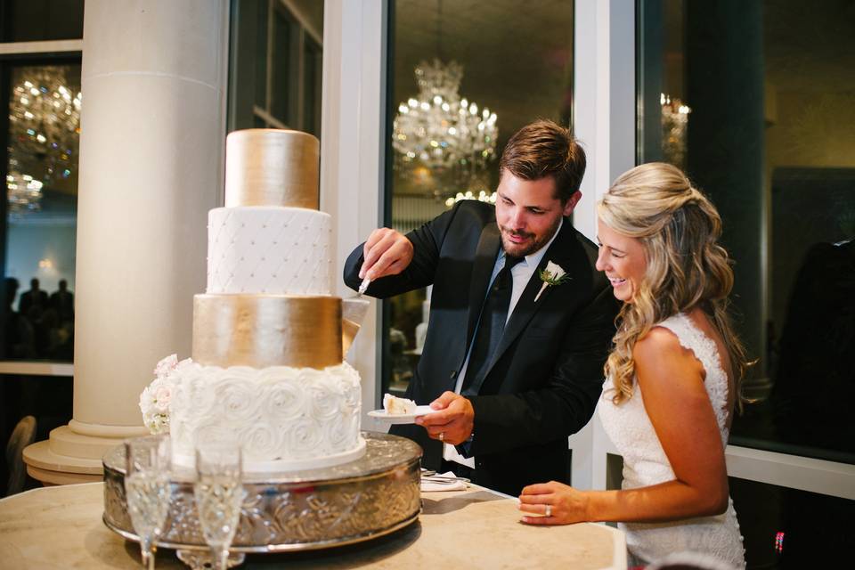 Cutting the cake