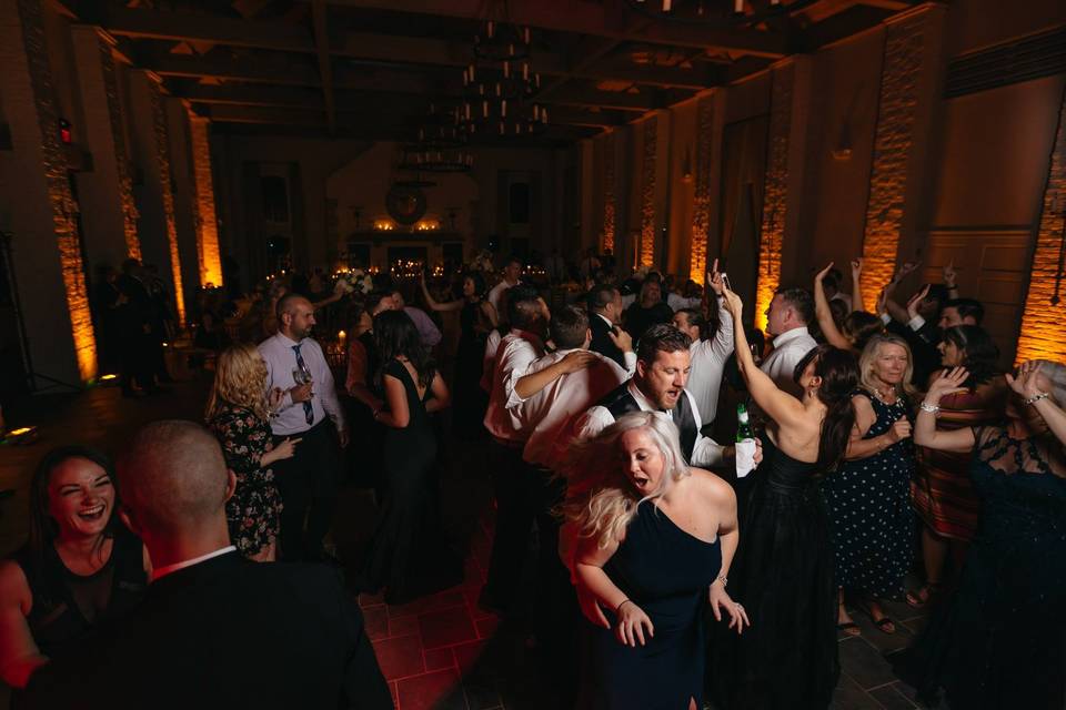 Guests dancing