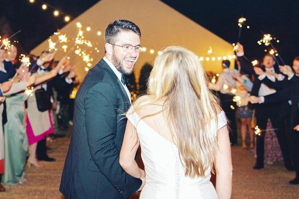 Send off with sparklers