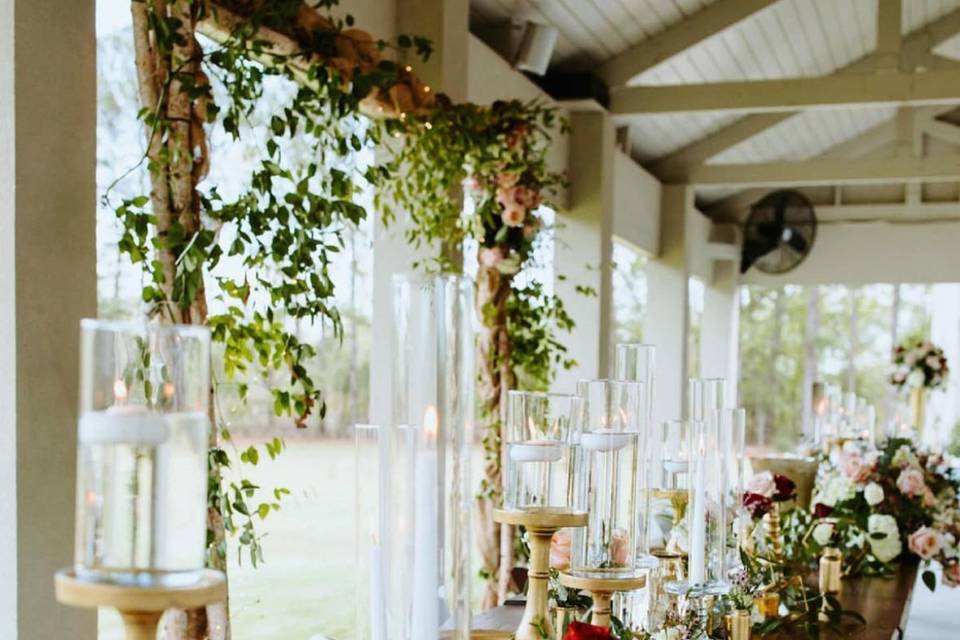 Wooden head table