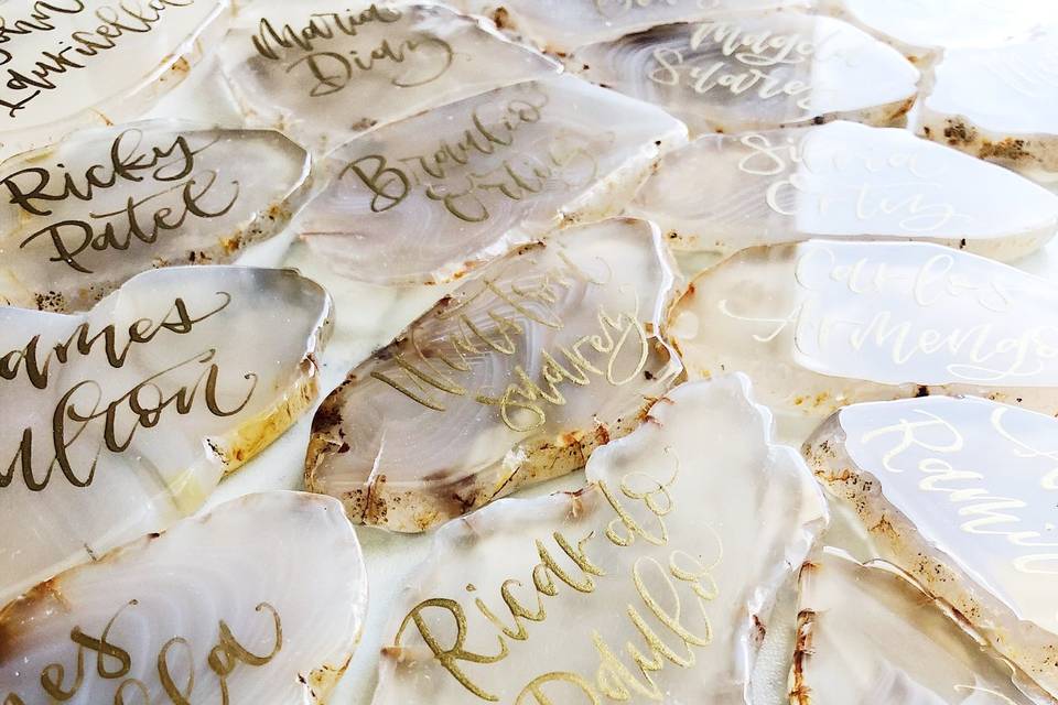 Agate place cards